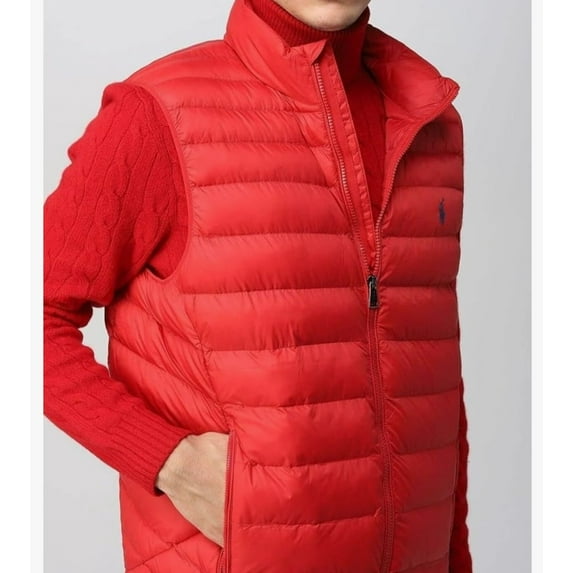 Polo Ralph Lauren Packable Rain-Repellent Puffer Jackackable Down Vest Size Large