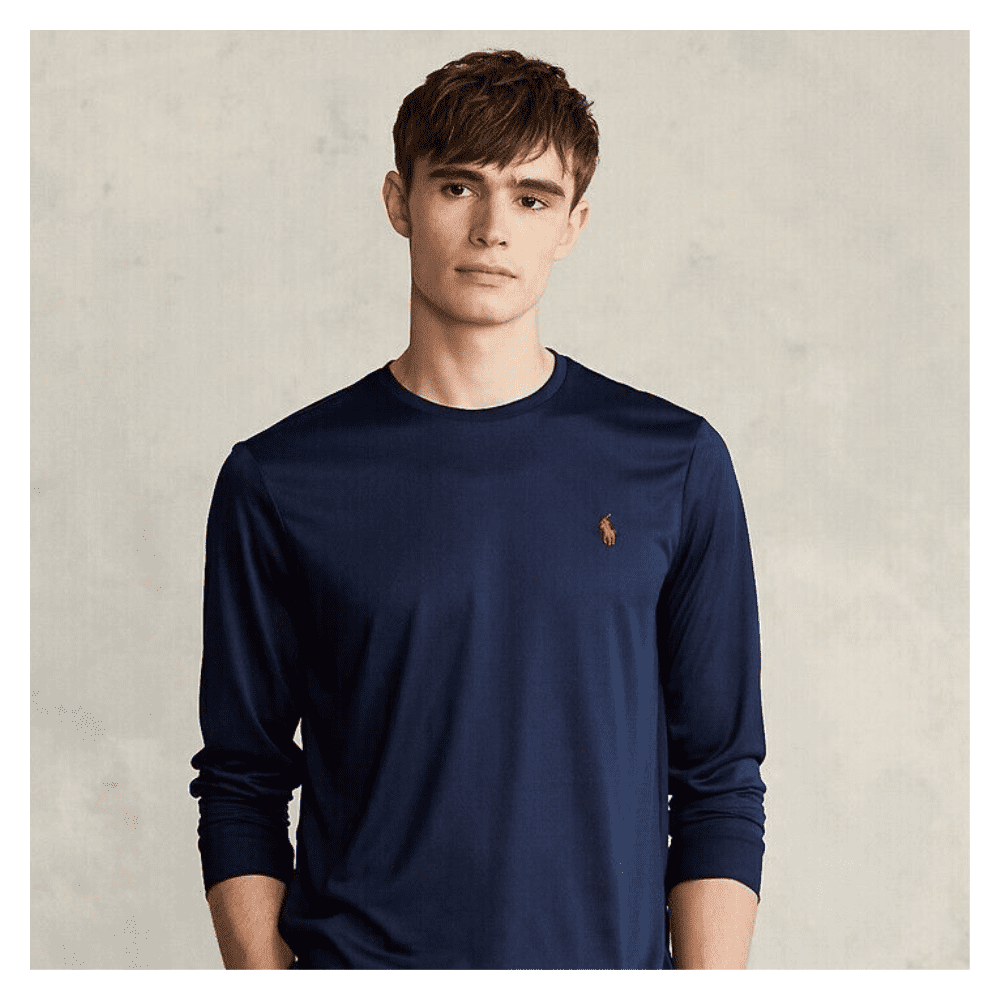 Polo Ralph Lauren 710627433027 Men's Black Crew Neck Long Polo Ralph Lauren 710627433027 Men's Black Crew Neck Long