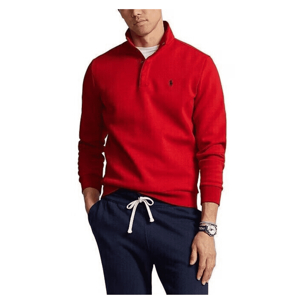 Polo Ralph Lauren Performance Sweatshirt Men s 1 4 Snap Pullover Red XLT Walmart