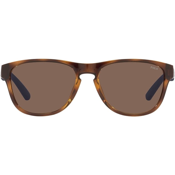 Polo Ralph Lauren Ph4180u Universal Fit Square Sunglasses Shiny Havana/Brown 56 Millimeters