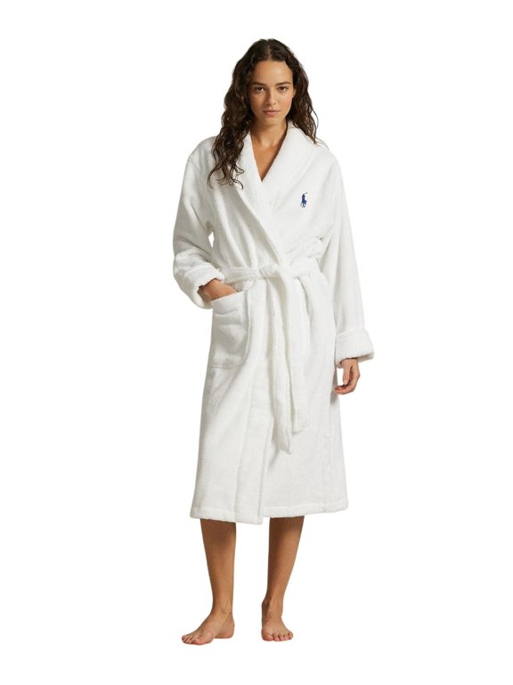 Polo Bear Cotton Terry Robe - 4P0008 (White Cloud Denim R3963, L/XL)
