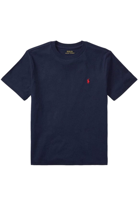 Polo Boys Crew Neck Pony Logo T-Shirt (XL, Navy)