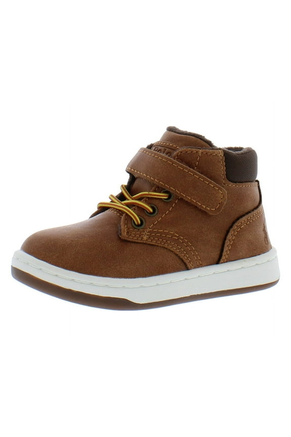 Polo Court Sneaker Boot Infant/Toddler Shoes Size 8, Color: Tan