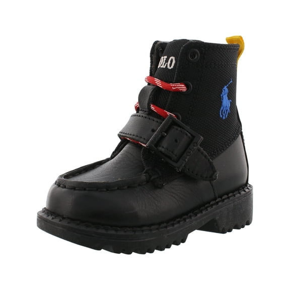 Polo Ralph Lauren Ranger Hi Ii Baby Boys Shoes Size 4, Color: Black/Yellow