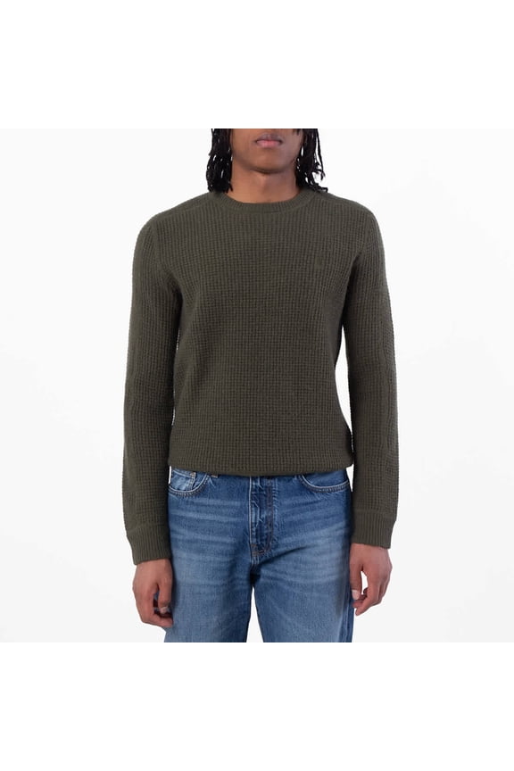 Regular Fit Waffle Knit Sweater, Size Small
