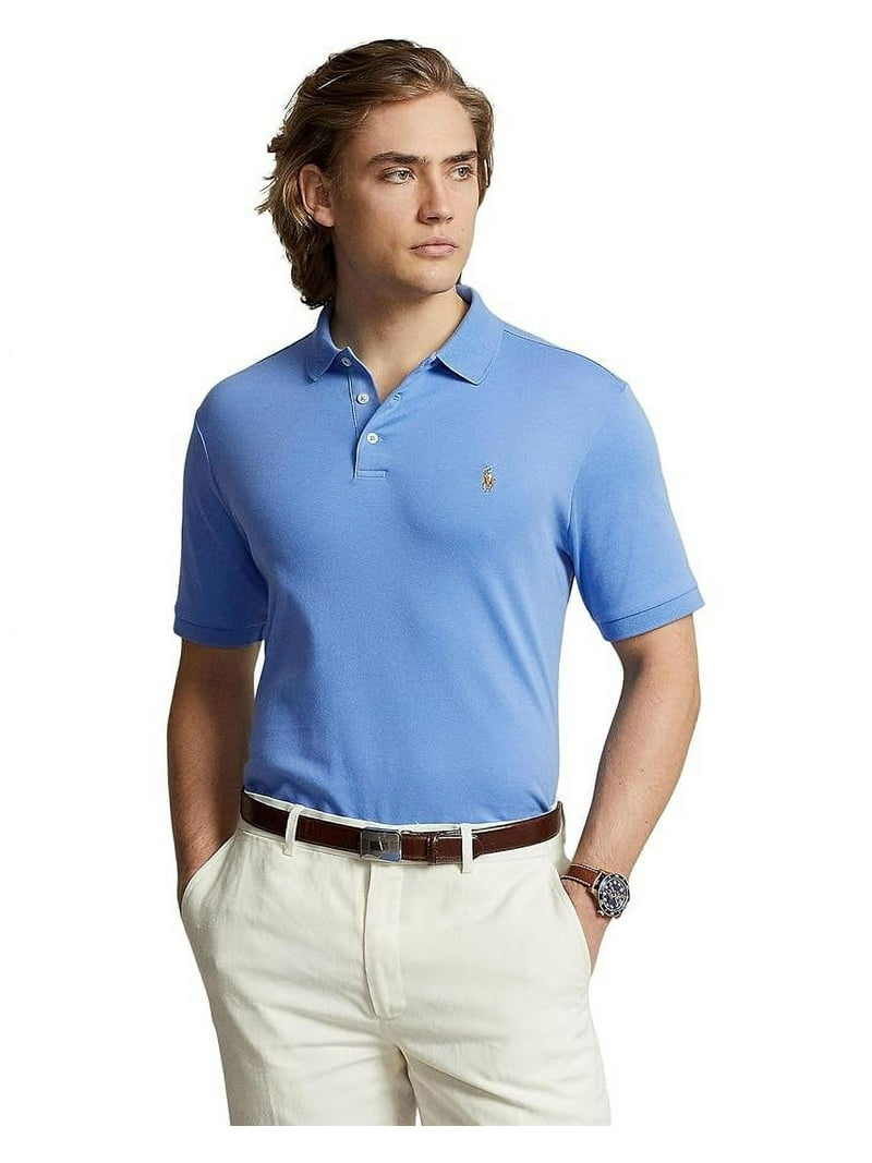 【送料&関税込】Polo Ralph Lauren Blue Polo With Classic Col Polo Ralph Lauren SUMMER BLUE Men's Classic Fit Cotton Polo
