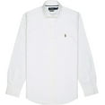 thumbnail image 1 of Polo Ralph Lauren Solid Oxford Long-Sleeve Woven Shirt, White - Large, 1 of 1