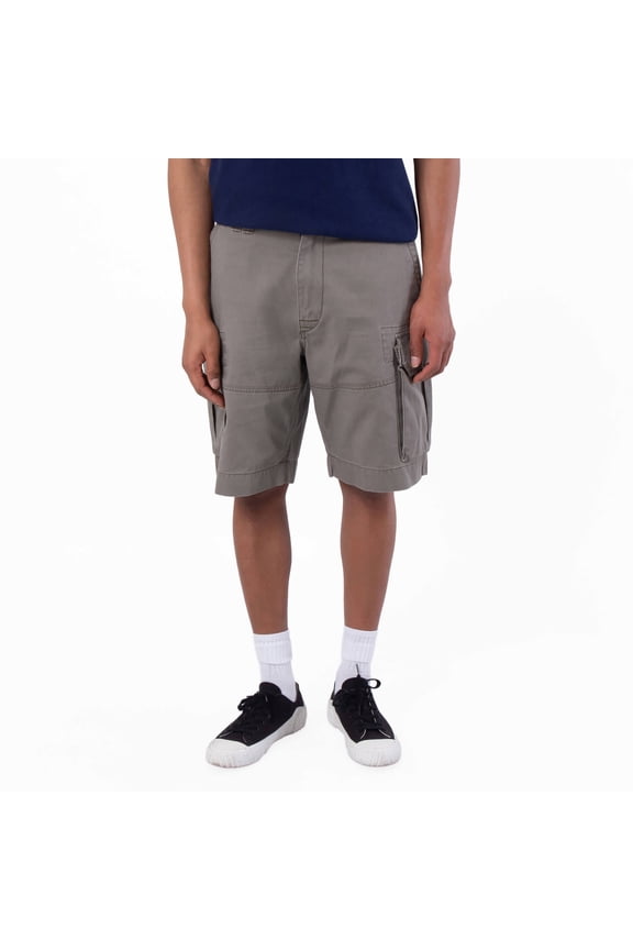 Stonewashed Cotton Cargo Shorts, Size 28
