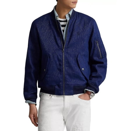 Polo Ralph Lauren Stretch Full Zip Bomber Jacket Blue Size XXL MSRP $398
