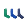 thumbnail image 1 of POLO RALPH LAUREN Super Soft Crew Dress Socks 3-Pack (One Size, Green/Blue), 1 of 1