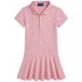 thumbnail image 1 of Polo Ralph Lauren TICKLED PINK W/ MULTI SHADES Polo Pony Mesh Polo Dress, US 3, 1 of 2