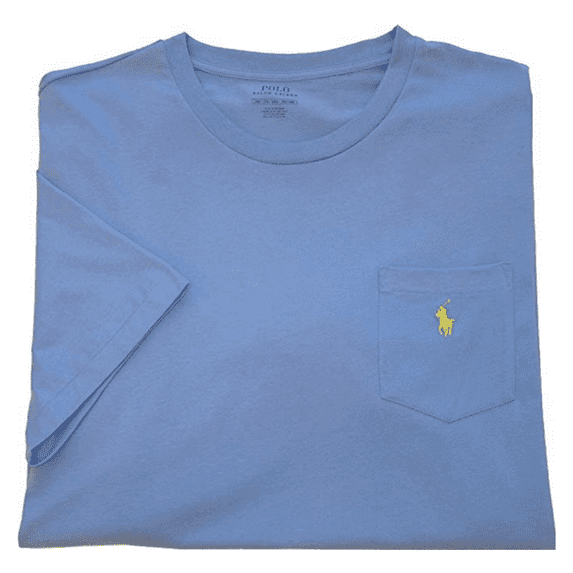 Polo Ralph Lauren Tee Shirt Men's Crew Neck, Blue, XLT