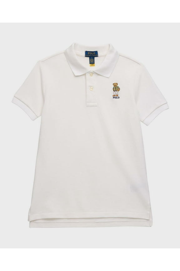 Toddler and Little Boys Polo Bear Cotton Mesh Polo Shirt