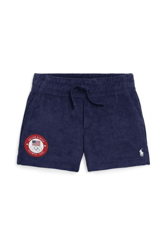 Toddler and Little Boys Team Usa Terry Short - Navy