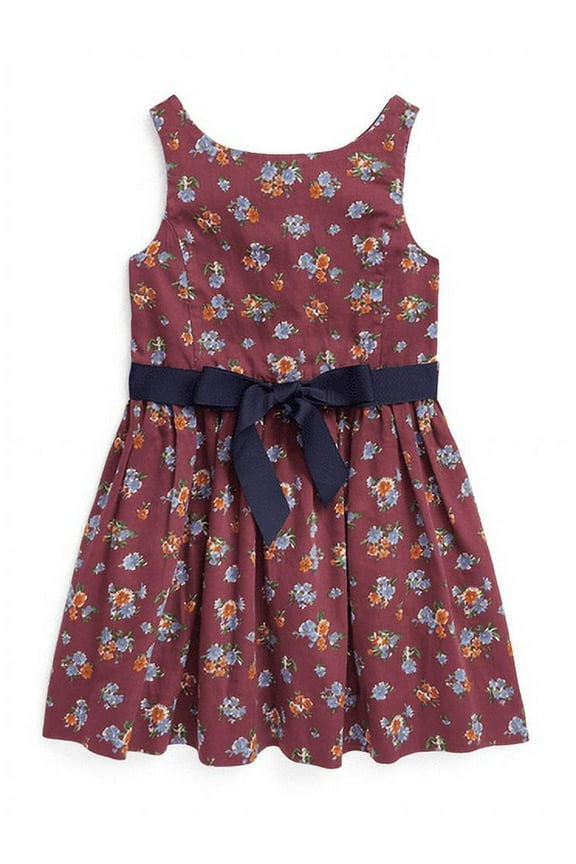 Toddler and Little Girls Floral Cotton Sateen Dress - Beatrice Floral