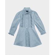 Polo Ralph Lauren Toddler and Little Girls Ruffled Cotton Chambray Dress