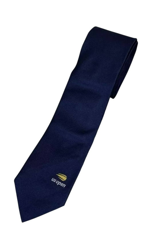 US Open Men's Tie 100% Silk Navy Blue Made in Italy Exclusive Limited Edition