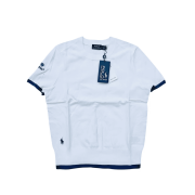 Polo Ralph Lauren Women s US Open Short Sleeve White Sweater Blue Accents Size M Limited Edition