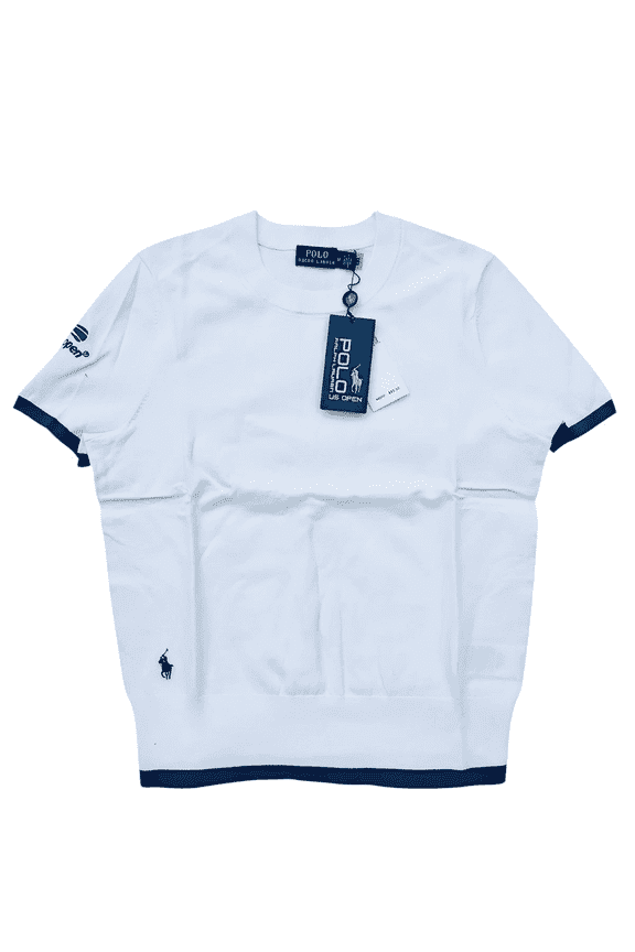 Womens US Open Short Sleeve White Sweater Blue Accents Size XXL Limited Edition