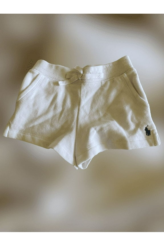 WHITE Girls Pony Shorts, Size Medium (8-10)