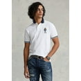 thumbnail image 1 of Polo Ralph Lauren WHITE HERITAGE BEAR Men's Classic Fit Polo Shirt, US Small, 1 of 4