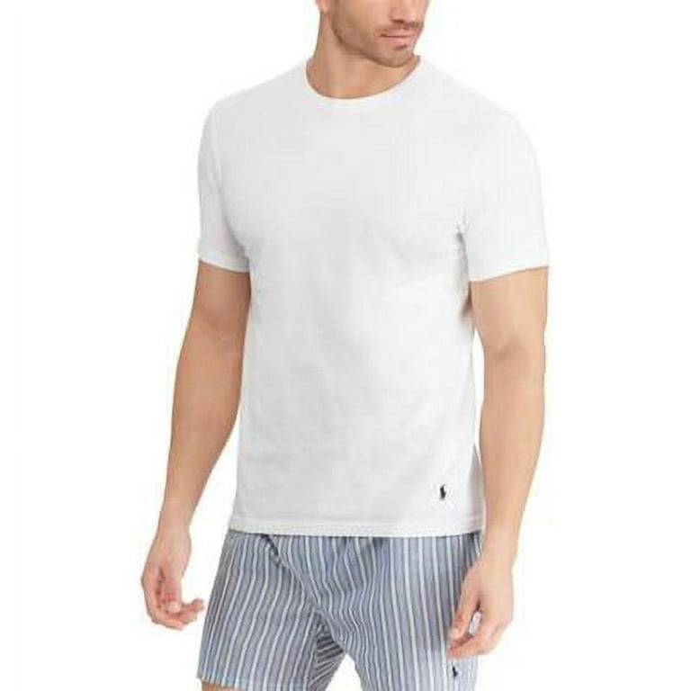Polo Ralph Lauren WHITE Men s 5 Pack Crew Undershirt US 2X Large Walmart