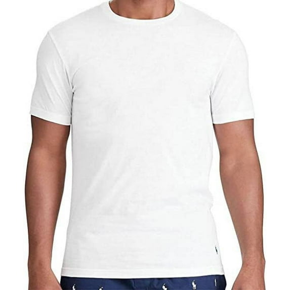 Polo Ralph Lauren WHITE Men's Cotton Jersey Sleep Shirt, US Small