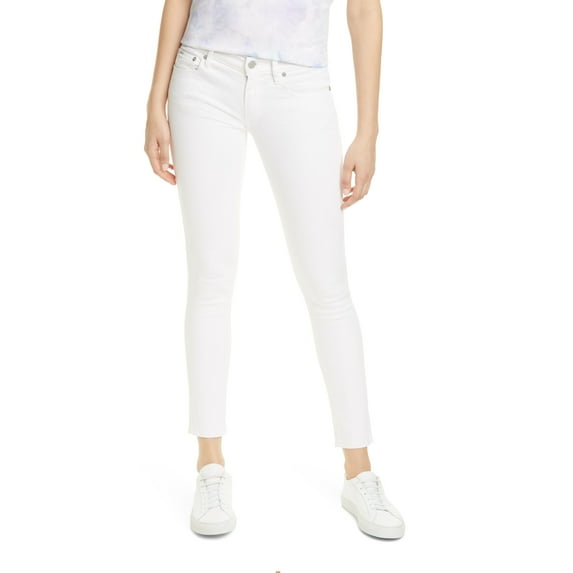 Polo Ralph Lauren WHITE Women's Tompkins Skinny Crop Jeans, US 27