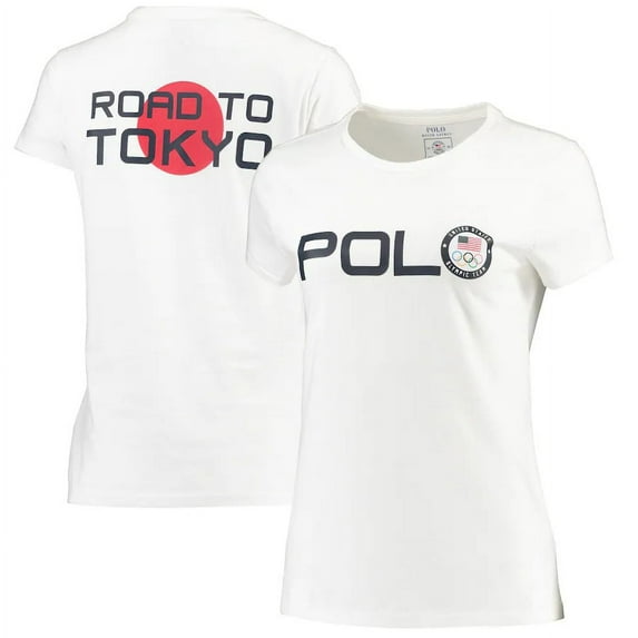 Polo Ralph Lauren WHITE Women's USA 2020 Summer Olympics T-Shirt, XS