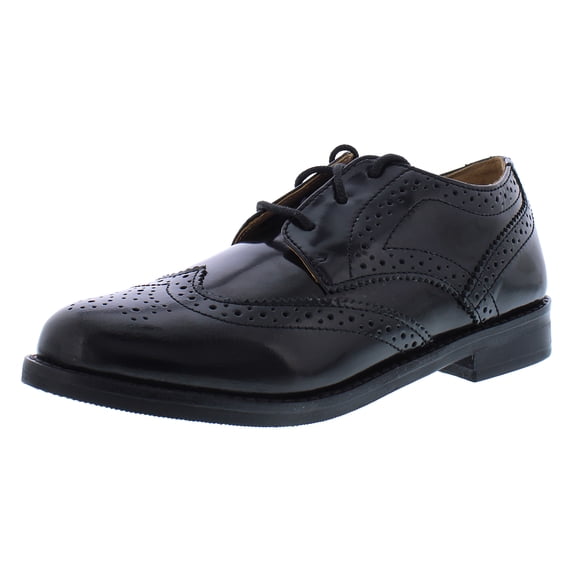 Polo Ralph Lauren Wing Tip Oxford PS Boys Shoes Size 2, Color: Black