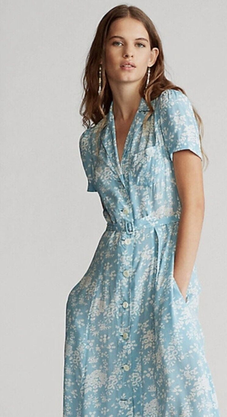knee length dresses for ladies Shani Women's Floral Crepe Laser-Cut Midi Dress - Navy
