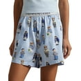 thumbnail image 1 of Polo Ralph Lauren Women's  Bear Striped Cotton Boxer - 4P0119 - R2809 (XS, Oxford Blue), 1 of 3