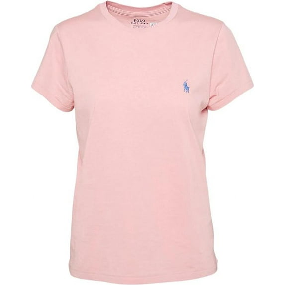 Polo Ralph Lauren Women's Classic Fit Crew Neck T-Shirt , Fall 2023 Adirondack Rose Blue Pony, XS
