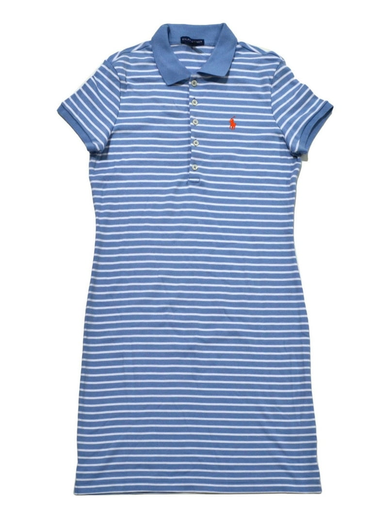 Polo Ralph Lauren Women's Interlock Dress (L, Knit Blue