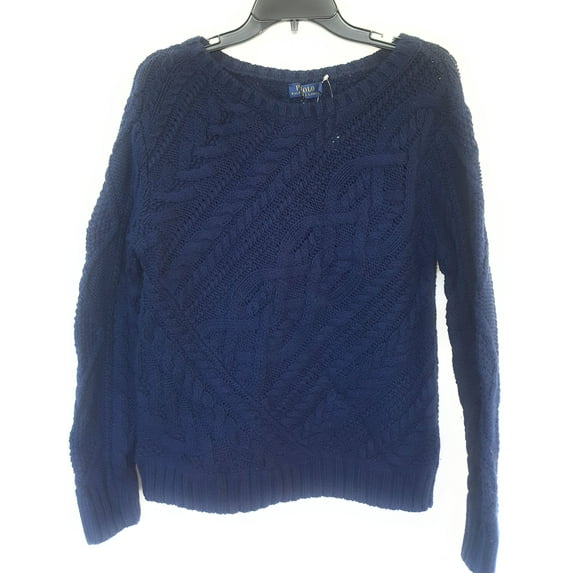 Polo Ralph Lauren Women's Long Sleeve Sweeter, Navy, Small