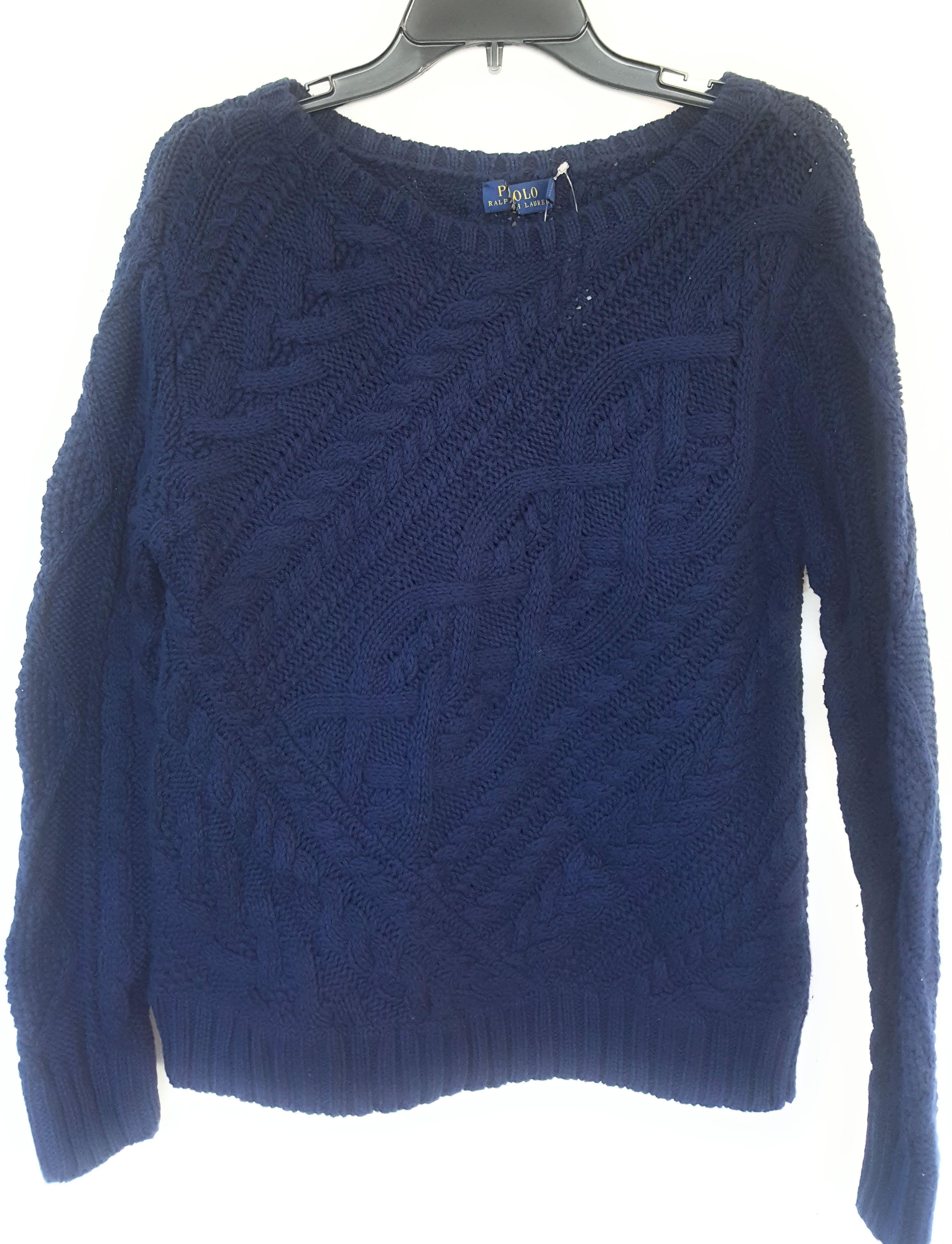 Polo Ralph Lauren AVIATOR NAVY Jersey Quarter-Zip Pullover Sweater 