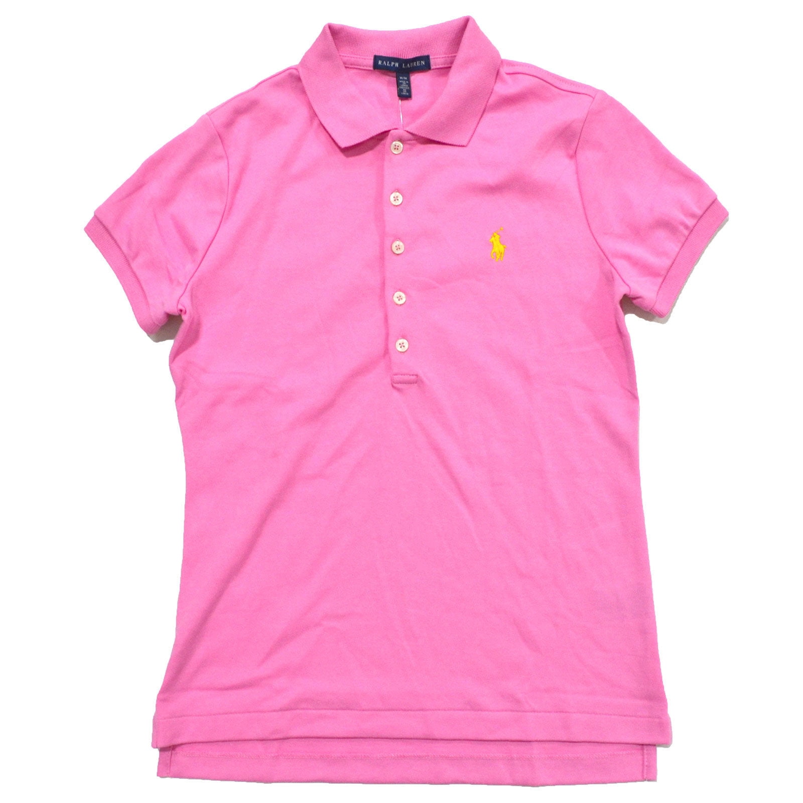 Polo Ralph Lauren Womens Classic Fit Interlock Polo Shirt (L, Pink