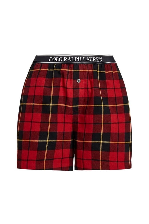 Womens Plaid Flannel Boxer Short - 4P7022 (Wallace Plaid, S)