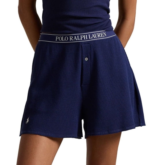 Polo Ralph Lauren Womens Waffle Knit Boxer Short - 4P0150 (Navy, XS)