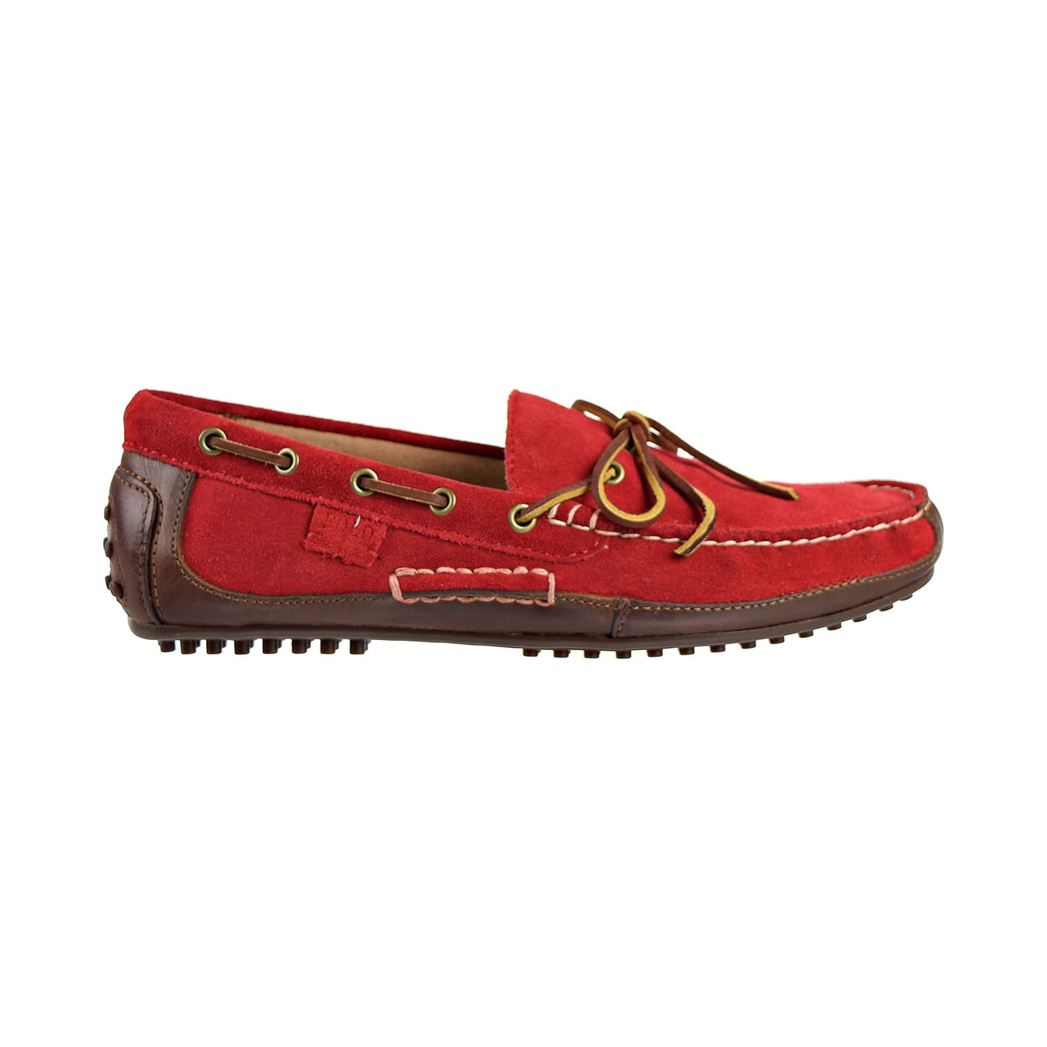 Polo Ralph Lauren Wyndings Slip On Driving Mens Loafers Tan Real Red 803596199 001 Walmart