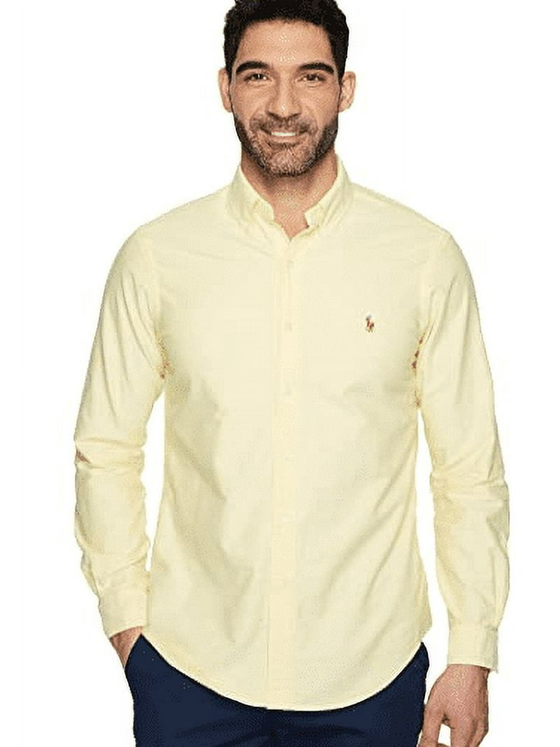 Polo Ralph Lauren YELLOW Classic Fit Long Sleeve Solid Oxford