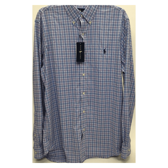 Polo Ralph Lauren button down shirt, purple,blue, Large