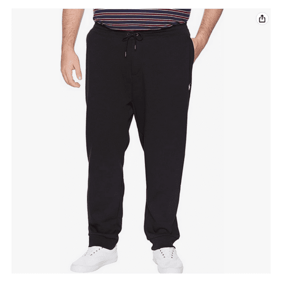 Polo Ralph Lauren mens Big and Tall Double Knit Jogger Pants, Black, 4XB
