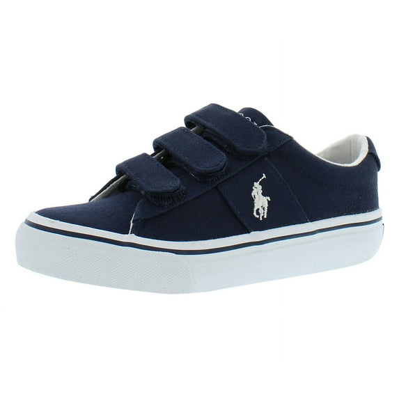 Polo Ralph Lauren Sayer EZ PS Boys Shoes Size 2.5, Color: Navy/Paper White