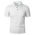 thumbnail image 1 of Polo Shirt Black Polo Shirts For Men Golf Shirt Dry Fit Mens Polo Shirts Short Sleeve Performance Golf Polos White L, 1 of 5