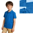 thumbnail image 1 of Polo Shirt Boys Dark Blue Girls Short Sleeve Shirts Boys Formal Outfit Casual Collared Shirts Tween Boys 10-12 Years Clothes, 1 of 7