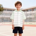 thumbnail image 1 of Polo Shirt Boys Green Button Down Short Sleeve T Shirt Girls Uniform Shirts Summer Casual Breathable Tween Boys Clothes 10-11 Years, 1 of 9