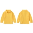 thumbnail image 1 of Polo Shirt Boys Long Sleeve Yellow Button up Shirt Boys Boys Collared Shirts Boys Uniform Shirts Shirt for Boys 3-4 Years, 1 of 5