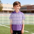 thumbnail image 1 of Polo Shirt Boys Purple Short Sleeve Polo Shirts 100 Days of School Shirt Boys Casual Tops Kids Boys Size 4T Clothes, 1 of 5
