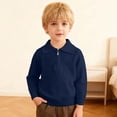 thumbnail image 1 of Polo Shirt for Boys Long Sleeve Navy Boy Shirt Casual Tops Classic Boys 3-4 Years Clothes, 1 of 8